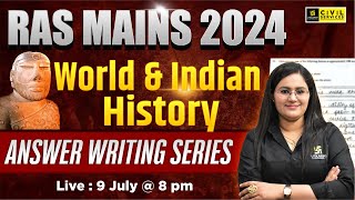 RAS Mains 2024  World amp Indian History  RAS Mains Answer Writing  By Priyanka Maam  RAS Utkarsh [upl. by Caleb]