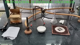 Preparation of phthalic anhydride from phthalic acid  STD XII science Chemistry practical [upl. by Daniyal]