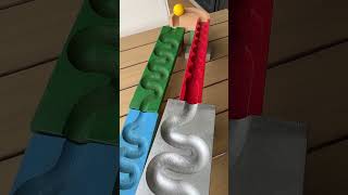 Marble Run ASMR with the sound of waves and balls ★ Enjoy by the sea [upl. by Ahsikit]