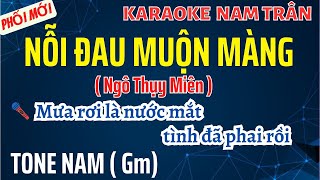 Karaoke Nỗi Đau Muộn Màng Tone Nam  Nam Trân [upl. by Anitnas]