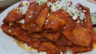 Las Enchiladas Rojas Más Fáciles De Preparar [upl. by Ativ208]