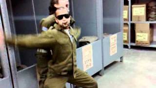 israeli soldiers dancing in the warehouse3gp [upl. by Adaha921]