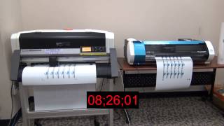 Mutoh VJ628 vs Roland BN20 speed test [upl. by Dnob]