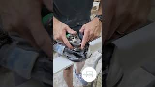 Sanding a Corian Solid Surface Countertop Seam shorts [upl. by Gerik]