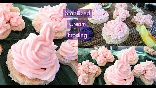 Stabilized Whipped Cream Frosting  How To Make Stabilized Whipped Cream  Homemade Cream Frosting [upl. by Dionysus]