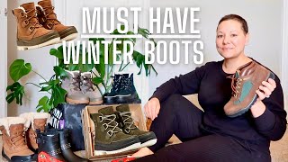 7 MUST HAVE WINTER BOOTS  Winter Shoe Collection  Sorel boots [upl. by Analaf]