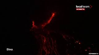 LIVE Etna in eruzione nuovo parossismo diretta video [upl. by Ylime]