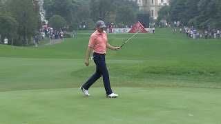 Jordan Spieth’s longrange birdie putt at HSBC Champions [upl. by Enitnelav]