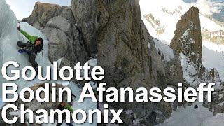 Goulotte Bodin Afanassieff MontBlanc du Tacul Chamonix MontBlanc montagne alpinisme escalade glace [upl. by Alikahs]