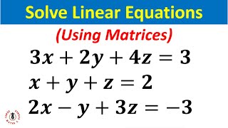 Matrix Method Simplified Solving Linear Equations with Cofactors and Inverse [upl. by Tarrah]