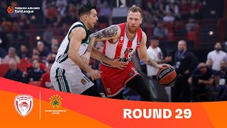 OlympiacosPanathinaikos  Round 29 Highlights  202324 Turkish Airlines EuroLeague [upl. by Nuhs]