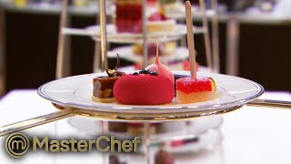 Afternoon Tea Team Battle Challenge  MasterChef Australia [upl. by Anetsirhc]