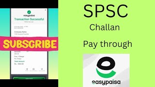 SPSC challan pay through easy paisa [upl. by Enyahs]