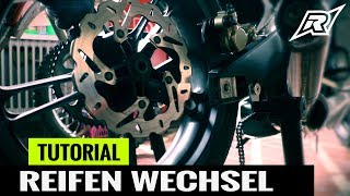 Reifenwechsel Motorrad Tutorial f zB Yamaha MT WR YZFR 125 amp Duke 125 390 [upl. by Yenot616]