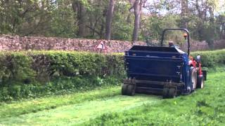 Flail Collector Grass Cut Mow Scarify  Field and Paddock Maintenance [upl. by Griffy]