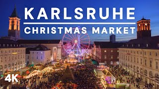 Karlsruhe the Most Beautiful Christmas Market in South Germany 2022🎄4KHDR Walking Tour [upl. by Onitsuj]