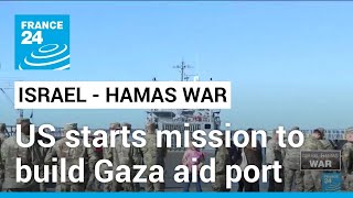 US troops depart for mission to build Gaza aid port • FRANCE 24 English [upl. by Drofub76]