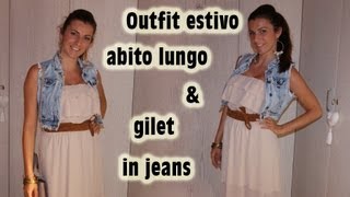 Outfit abito lungo amp gilet in jeans [upl. by Ennyleuqcaj985]