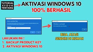 Cara Aktivasi Windows 10 dengan Backup Product Key Terbaru 2024  100 Berhasil [upl. by Eniretac]