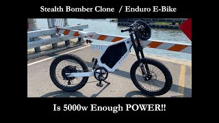 Stealth Bomber Clone  Enduro EBike update is 5000w enough POWER [upl. by Tung]