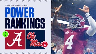 College Football Power Rankings Week 6 Alabama on top after Georgia win Ole Miss out of top 10 [upl. by Weissberg742]