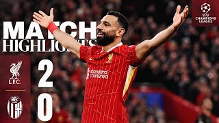 HIGHLIGHTS Mac Allister amp Salah goals at Anfield  Liverpool 20 Bologna [upl. by Edlihtam827]