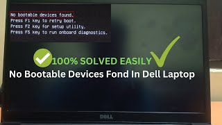 How To Fix Dell LaptopPC No Bootable Device Found  Windows 101187 [upl. by Caleb]