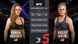 Ronda Rousey vs Holly Holm 5  UFC 297  Gameplay rondarousey hollyholm ufc3 ufc [upl. by Siaht]