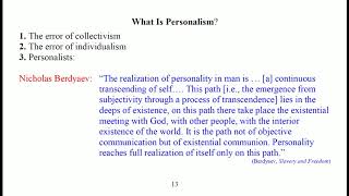 Thomistic Personalism An Introduction Part 01 [upl. by Francisco401]