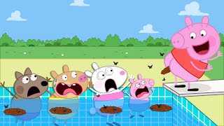 Peppa Pig At The Swimming Pool BUT TRY NOT TO LAUGH  Peppa Pig Funny Animation [upl. by Gisela]