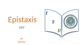 Epistaxis  foreign body  شرح  ENT [upl. by Anuahsed]