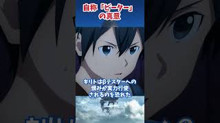 自称「ビーター」に込められた本当の意味 sao ソードアートオンライン アニメ ユナイタルリング ゆっくり解説 shorts [upl. by Thurstan]