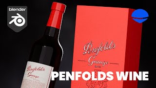 Penfolds Wine Bottle 3D Modeling in Blender [upl. by Milly]