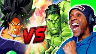 Hulk vs Broly DEATH BATTLE  REACTION [upl. by Arehs]