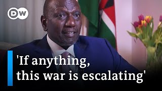 Kenyas President Ruto Why the whole world should oppose the war  DW News [upl. by Enilkcaj]