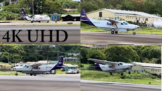 FedEx Feeder Operations at George Charles Airport in St Lucia TLPC [upl. by Kcirreg]