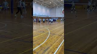 Volleyball Drill After Cover Change Place 🔥volleyball shorts defence team sports training [upl. by Ellebyam]