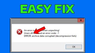 How To Fix Unarcdll Returned an Error Code [upl. by Etnuad]