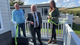 East Lothians Provost Opens Leuchies accessible caravan Glen View [upl. by Einor]