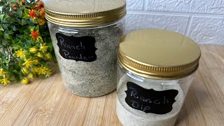 Homemade Ranch Powder with Rench Dressing Recipe [upl. by Barrie451]