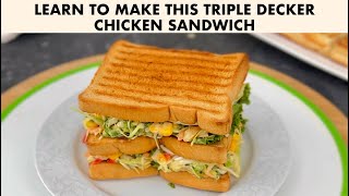 Learn How To Make This TRIPLE Decker Chicken Salad Sandwich  Zeelicious Foods [upl. by Submuloc296]