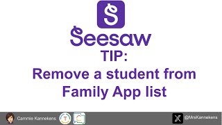 Seesaw  How to remove a student from your Family App [upl. by Kynthia]