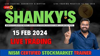 15th FEBRUARY LIVE TRADING  BANK NIFTY 50  BANKNIFTY OPTIONS TRADING LIVE  INTRADAY TRADING LIVE [upl. by Edlin]