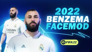 Karim Benzema 2022 FaceMod For FIFA 22 [upl. by Gelman813]