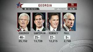 CBS News Romney to win Mass Vt and Va [upl. by Aihsram]