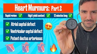 Heart murmurs for beginners Part 2 Atrial septal defect ventricular septal defect amp PDA🔥🔥🔥🔥 [upl. by Aip]