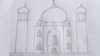 How to draw mosque step by step easy drawing tutorial pencil drawing mosjid art [upl. by Leta]