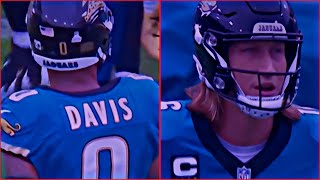 GABE DAVIS amp TREVOR LAWRENCE ALMOST FOUGHT ON THE SIDELINES INDIANAPOLIS COLTS VS JAX JAGUARS NFL [upl. by Ney]