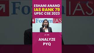 Eshani Anand IAS rank 79 trending upscmotivation education upsc youtube youtub [upl. by Stempson]