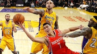 Jeremy Lin 林書豪 2014 02 19火箭vs湖人 Rockets vs Lakers [upl. by Nessah689]